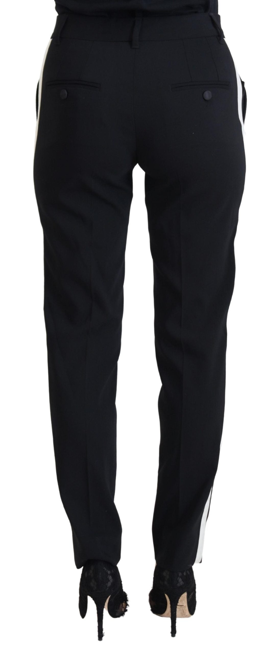 Pantalones de mujer Dolce & Gabbana negros de talle alto