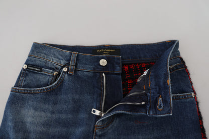 Vaqueros pitillo a cuadros azules Dolce & Gabbana
