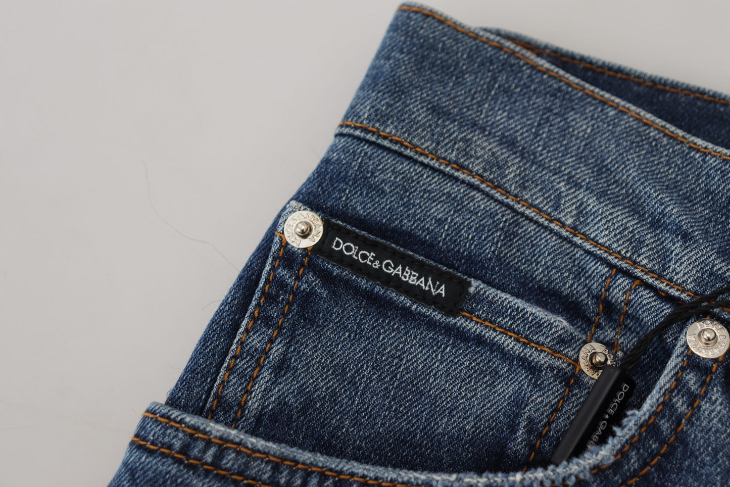 Vaqueros pitillo a cuadros azules Dolce & Gabbana