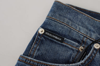 Vaqueros pitillo a cuadros azules Dolce & Gabbana
