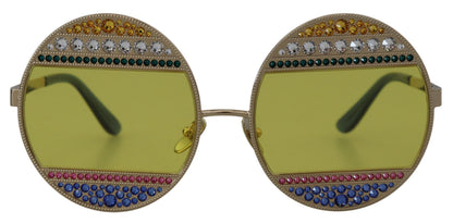 Gafas de sol Dolce & Gabbana Gold Oval Metal Crystals Shades DG2209B