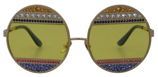 Gafas de sol Dolce & Gabbana Gold Oval Metal Crystals Shades DG2209B