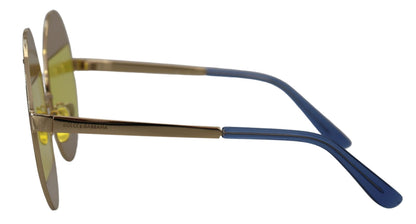 Gafas de sol Dolce & Gabbana Gold Oval Metal Crystals Shades DG2209B