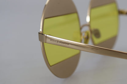 Gafas de sol Dolce & Gabbana Gold Oval Metal Crystals Shades DG2209B