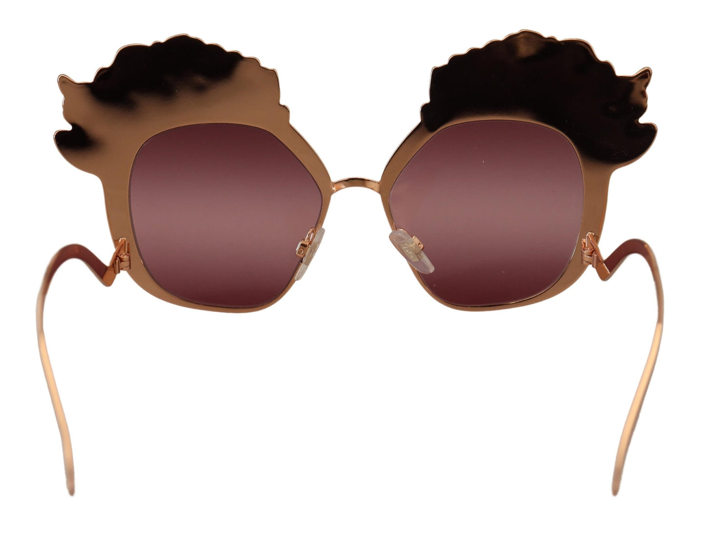 Gafas de sol Dolce & Gabbana DG2202 con bordado de lentejuelas de rosas en oro rosa