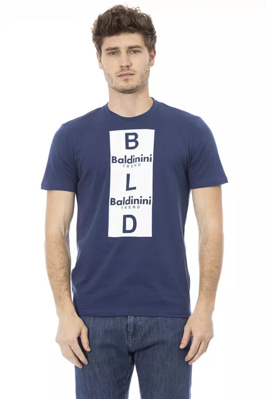 Camiseta Baldinini Trend azul de algodón para hombre