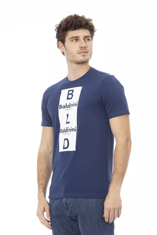 Camiseta Baldinini Trend azul de algodón para hombre