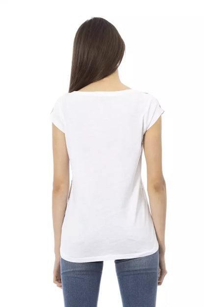 Camiseta Trussardi Action de Algodón Blanco para Mujer