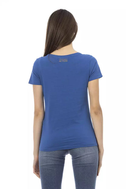 Camiseta Trussardi Action Azul de Algodón para Mujer