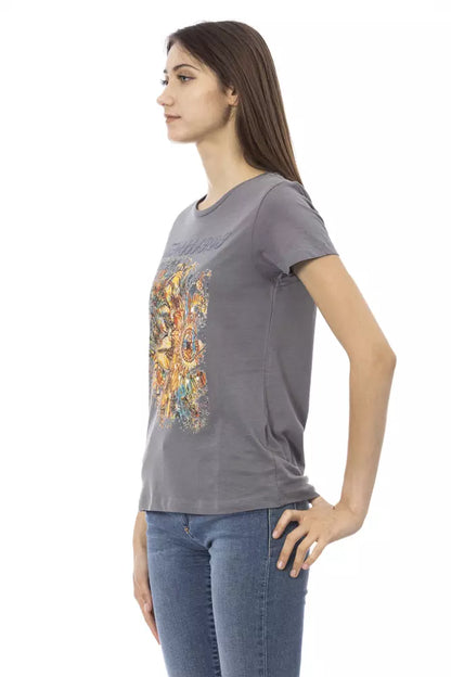 Camiseta Trussardi Action Gris Algodón para Mujer