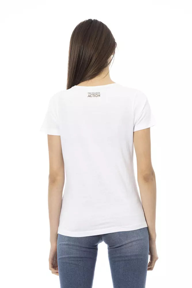 Camiseta Trussardi Action de algodón blanco para mujer