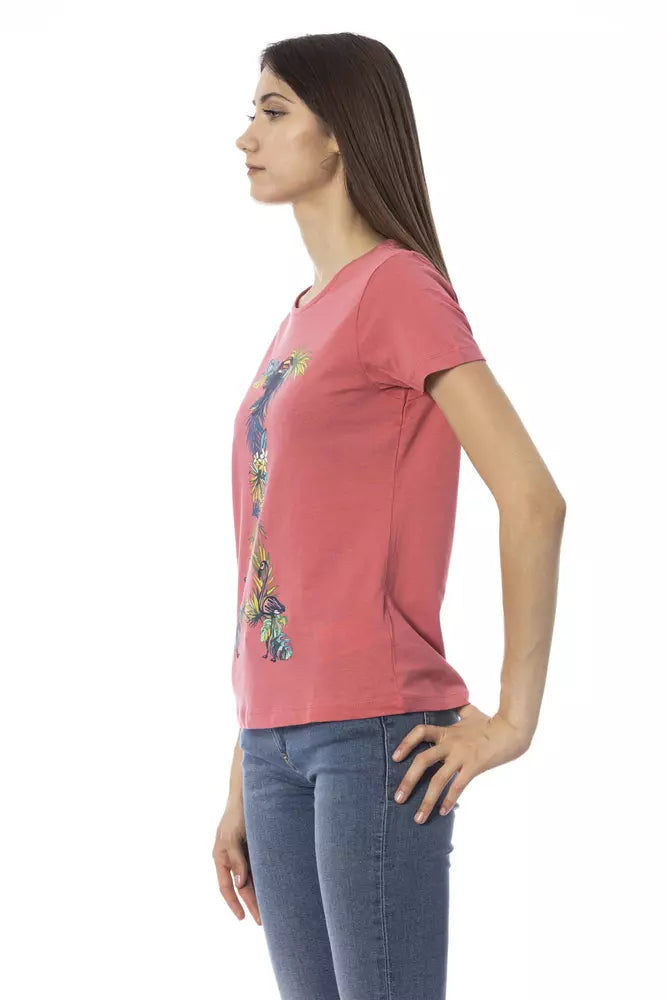 Trussardi Action Tops y Camisetas de Algodón Fucsia