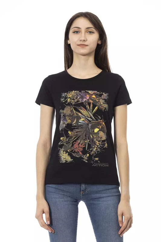 Camiseta Trussardi Action de Algodón Negro para Mujer
