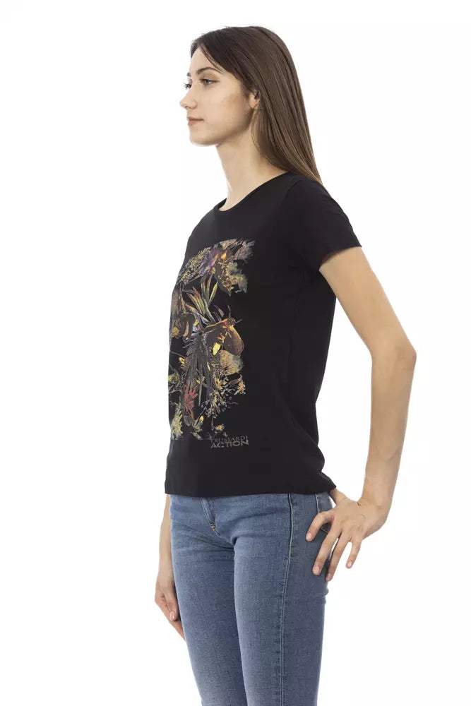 Camiseta Trussardi Action de Algodón Negro para Mujer