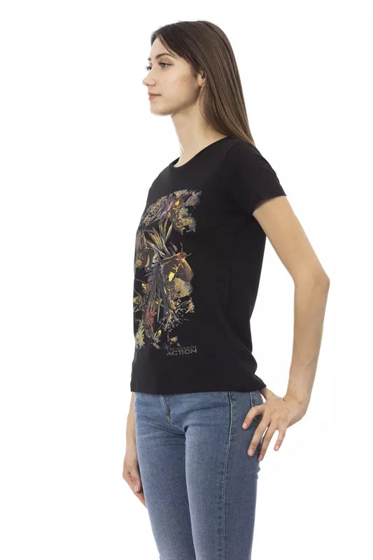 Camiseta Trussardi Action de Algodón Negro para Mujer