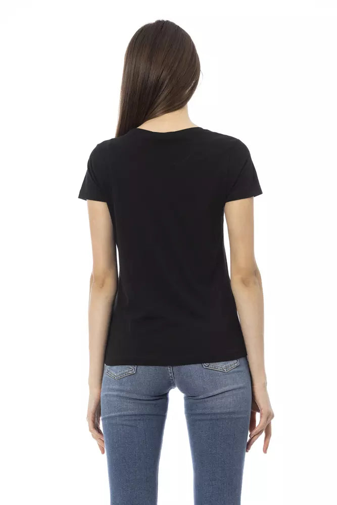 Camiseta Trussardi Action de Algodón Negro para Mujer
