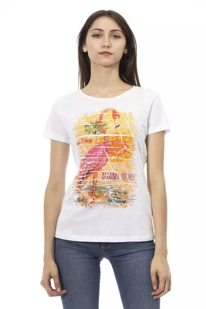 Trussardi Action Camiseta de Algodón Blanca para Mujer