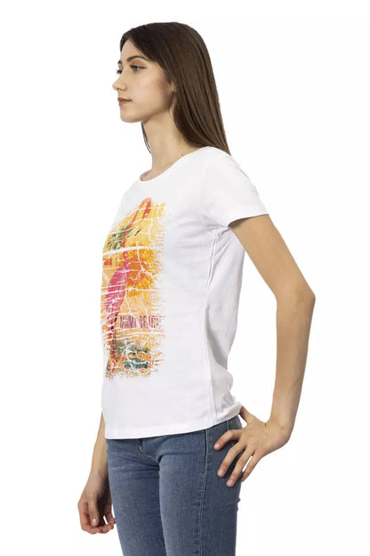 Trussardi Action Camiseta de Algodón Blanca para Mujer
