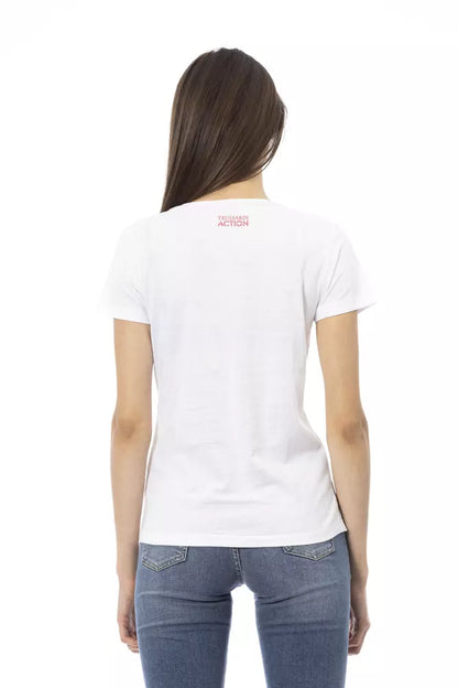 Trussardi Action Camiseta de Algodón Blanca para Mujer