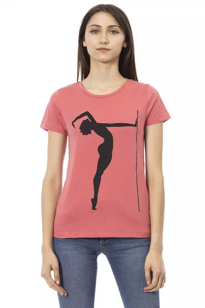 Camiseta de algodón multicolor Trussardi Action para mujer