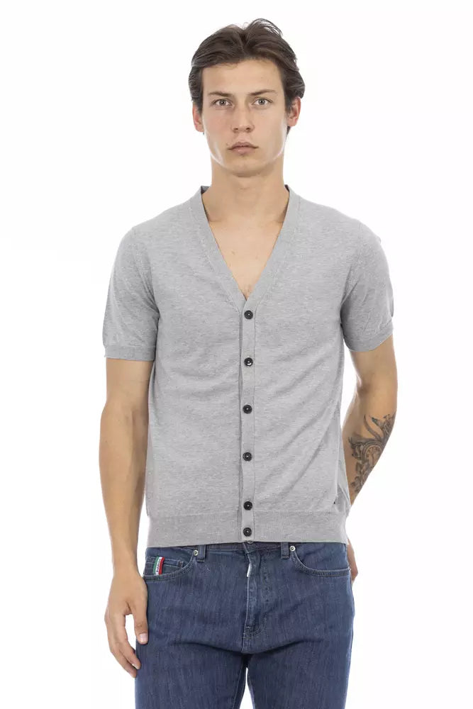 Baldinini Trend Suéter de Algodón Gris para Hombre