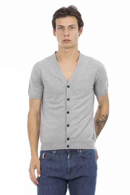 Baldinini Trend Suéter de Algodón Gris para Hombre