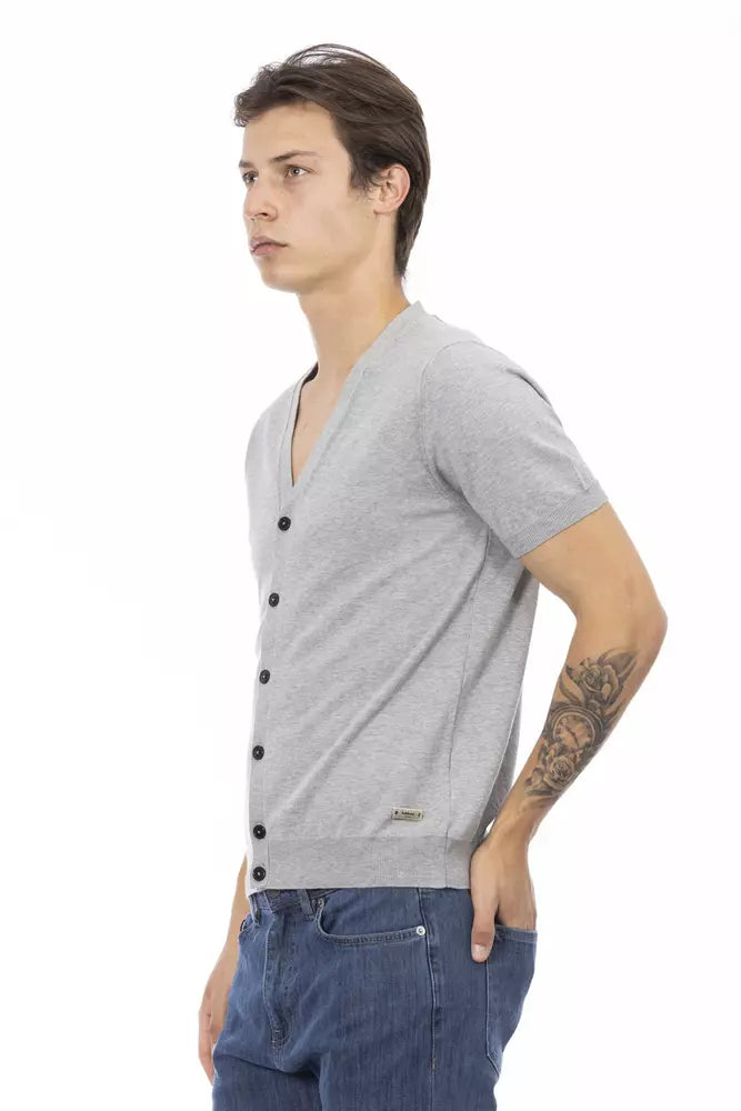 Baldinini Trend Suéter de Algodón Gris para Hombre