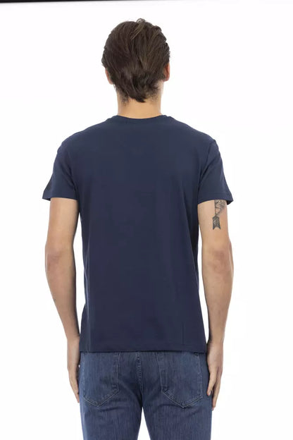 Trussardi Action Camiseta de Algodón Azul para Hombre