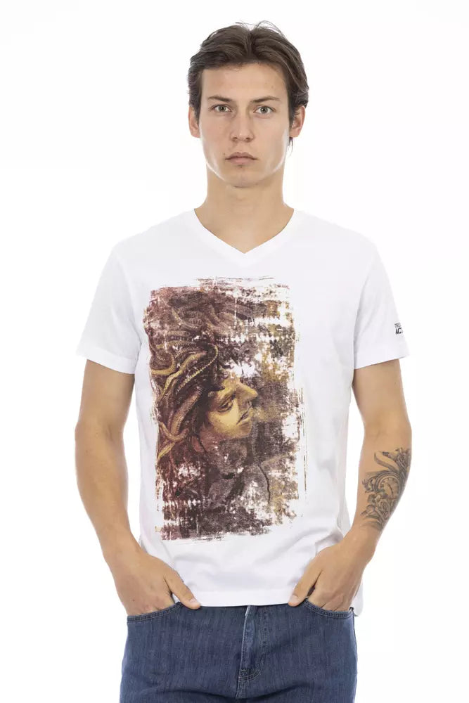 Camiseta de Hombre Trussardi Action Blanca de Algodón