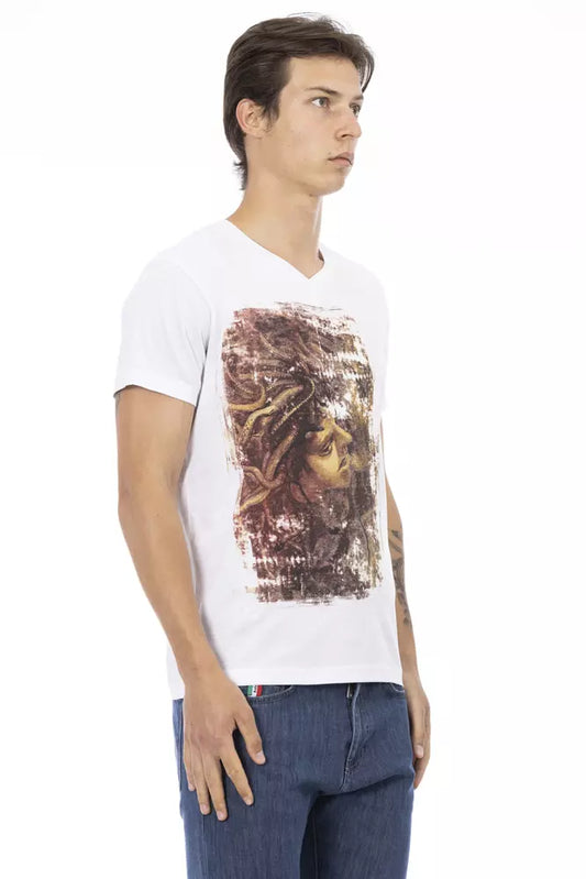 Camiseta de Hombre Trussardi Action Blanca de Algodón