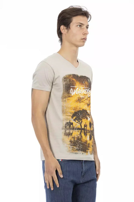 Camiseta Trussardi Action para hombre de algodón, color beige