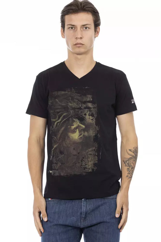 Camiseta de hombre Trussardi Action de algodón negro