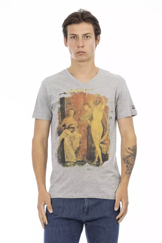 Trussardi Action Camiseta de hombre de algodón gris