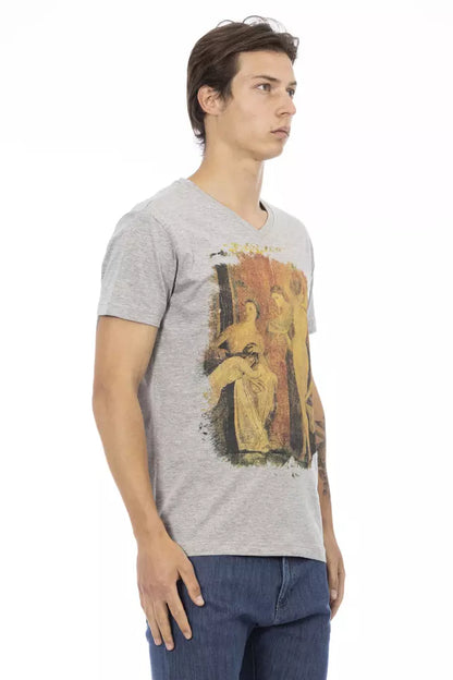Trussardi Action Camiseta de hombre de algodón gris