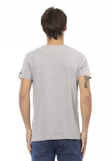 Trussardi Action Camiseta de hombre de algodón gris