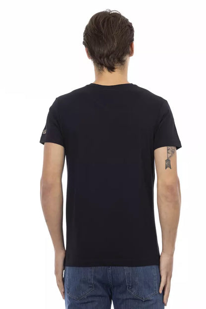 Trussardi Action Camiseta Negra de Algodón para Hombre