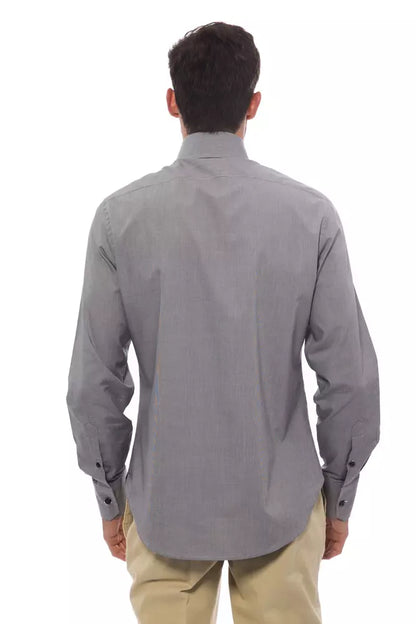 Camisa de hombre Billionaire Italian Couture de algodón negro