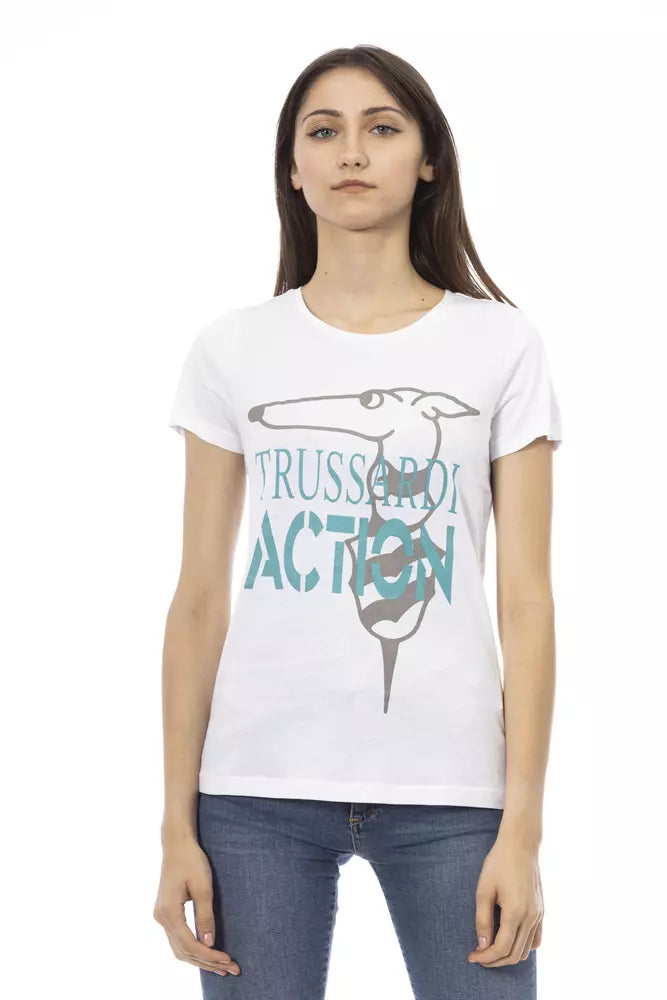 Trussardi Action Blusas y Camisetas de Algodón Blancas