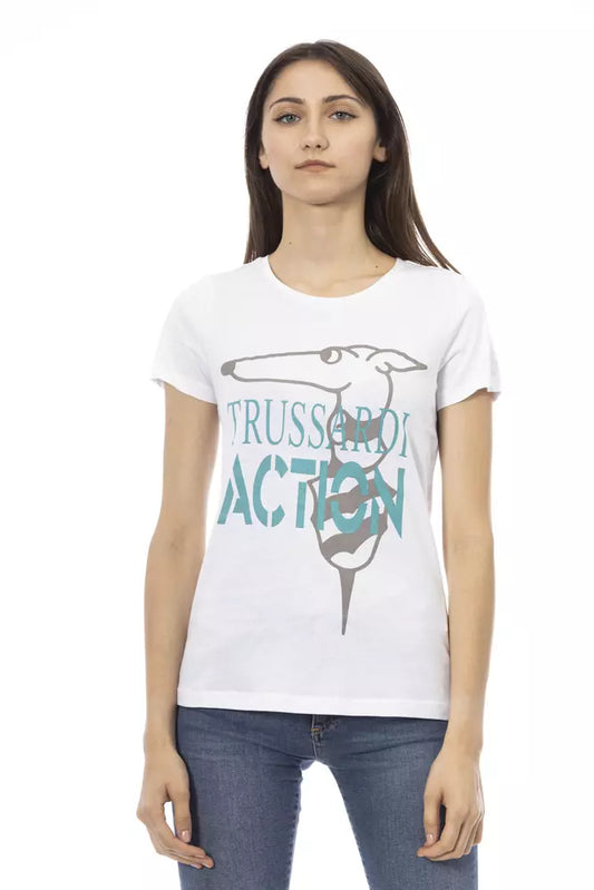Trussardi Action Blusas y Camisetas de Algodón Blancas