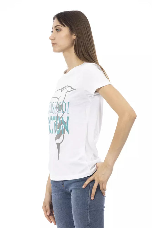 Trussardi Action Blusas y Camisetas de Algodón Blancas