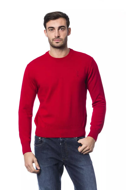 Suéter Billionaire Italian Couture de lana merina roja para hombre