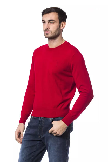 Suéter Billionaire Italian Couture de lana merina roja para hombre