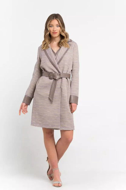 Abrigo de mujer Trussardi de algodón color beige