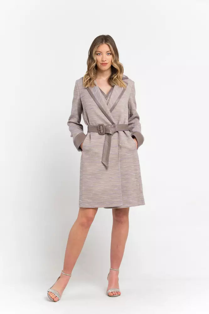 Abrigo de mujer Trussardi de algodón color beige