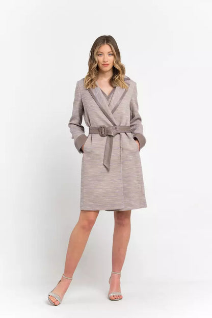 Abrigo de mujer Trussardi de algodón color beige