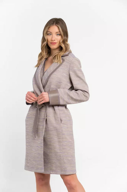 Abrigo de mujer Trussardi de algodón color beige