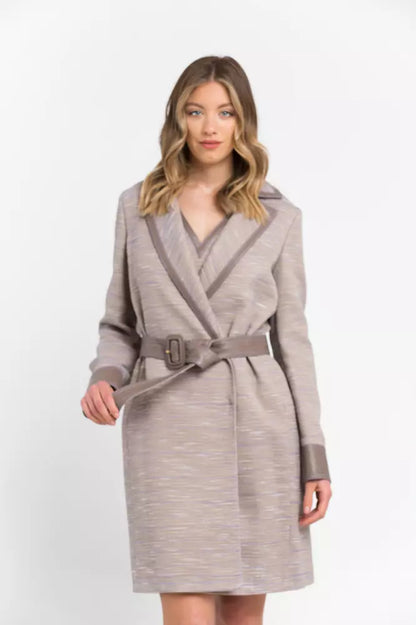 Abrigo de mujer Trussardi de algodón color beige