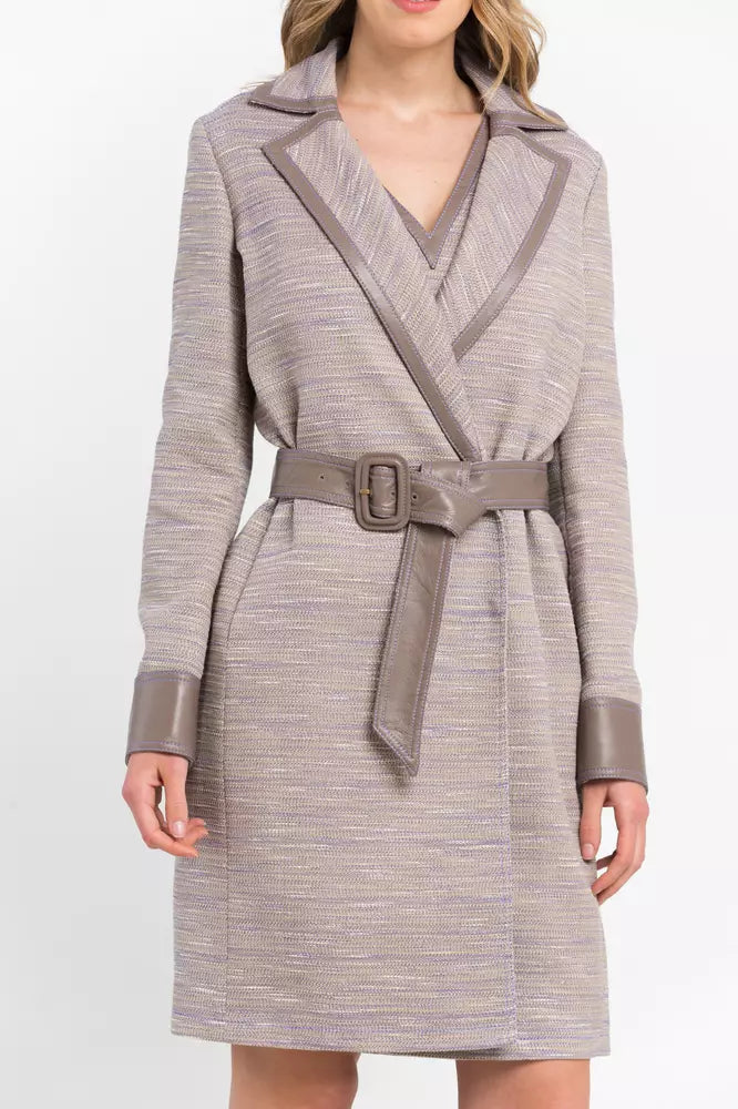 Abrigo de mujer Trussardi de algodón color beige