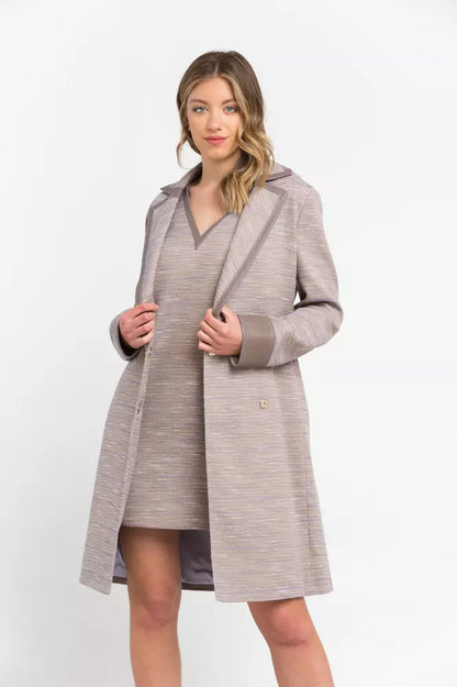 Abrigo de mujer Trussardi de algodón color beige