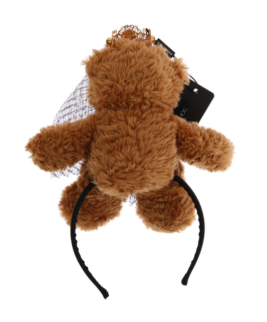 Dolce & Gabbana Oso de Peluche Dorado Cristal Corona Tiara Diadema Banda para el Pelo